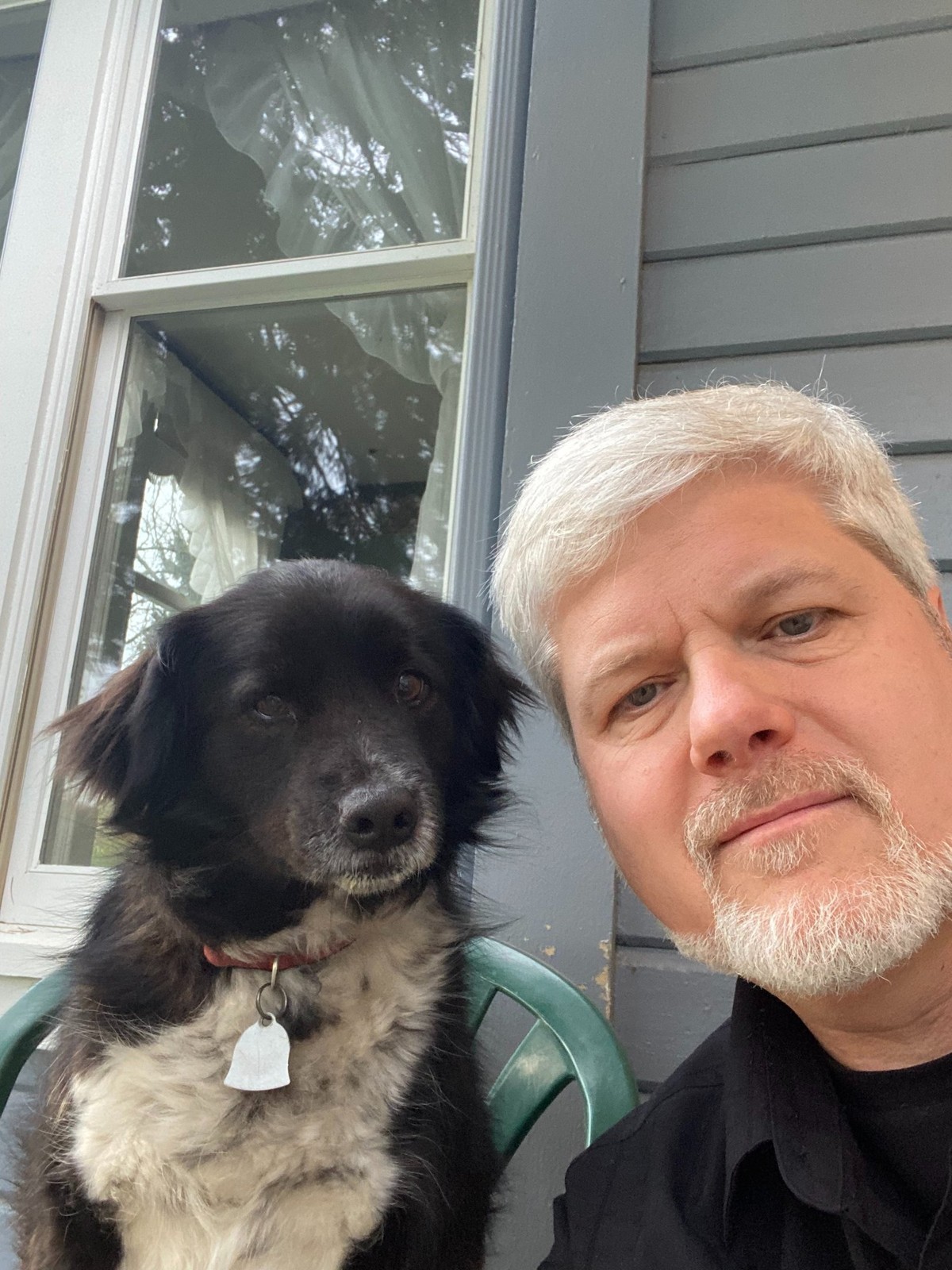 Jim with Fritz the dog