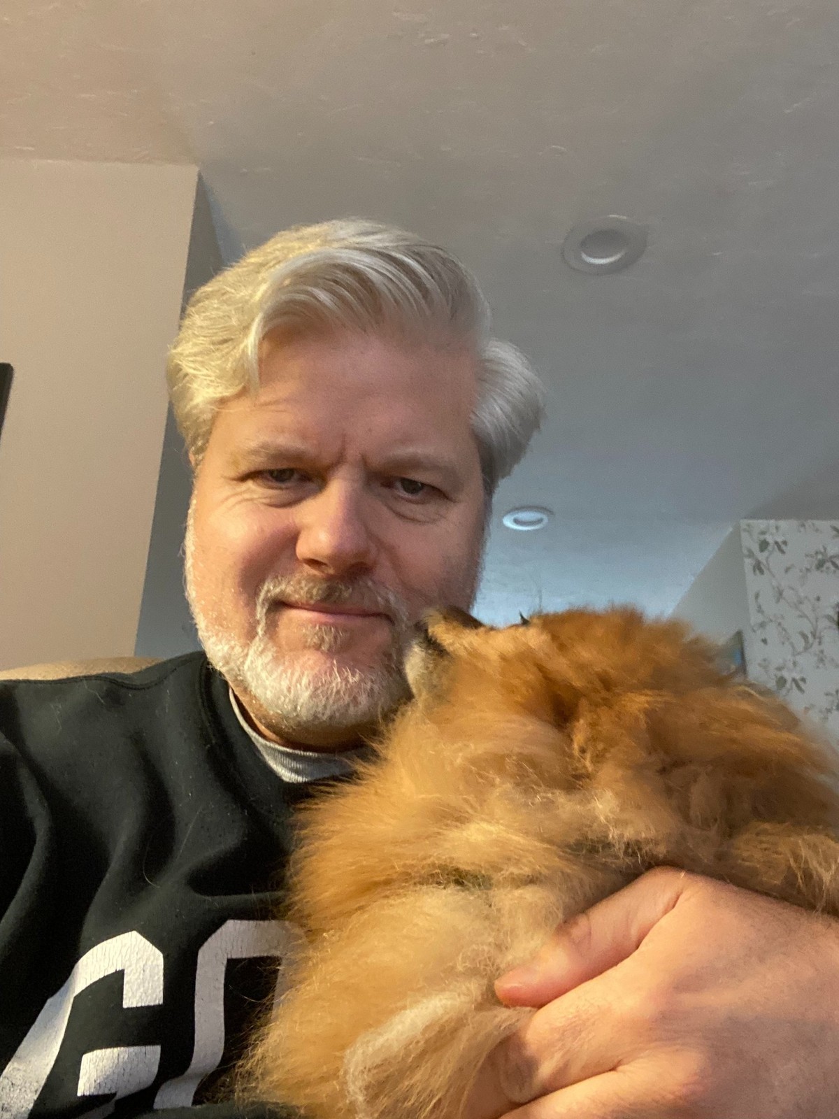 Jim with Tucker the dog